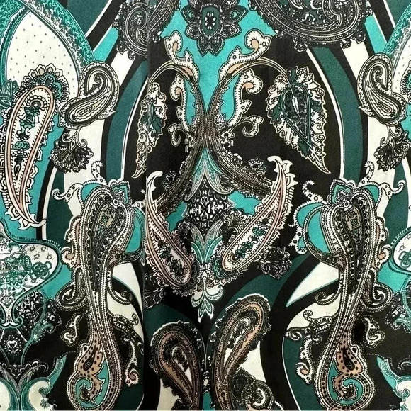 Brody Myles Blouse Collared Buttons Green/Blue/White Patterned Size Small - Picture 14 of 16